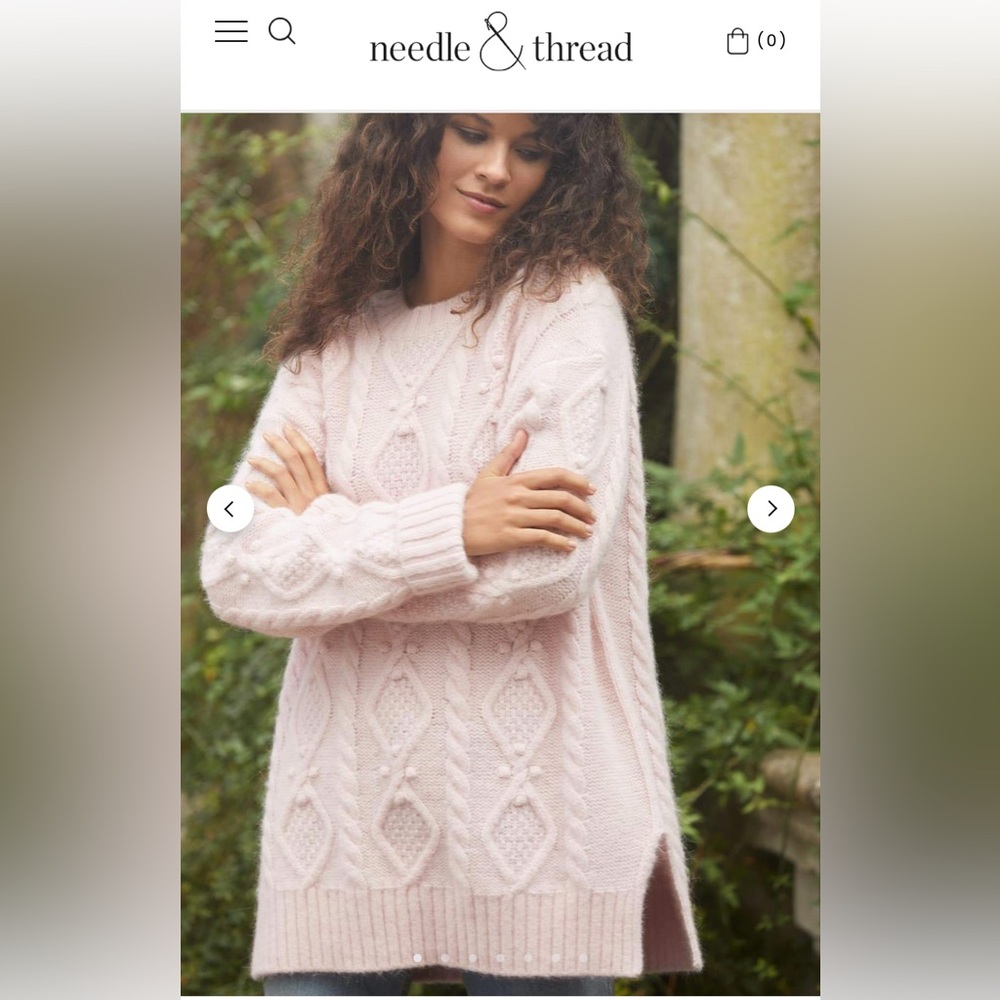 Needle & Thread Sylvie Cable Knit Sweater